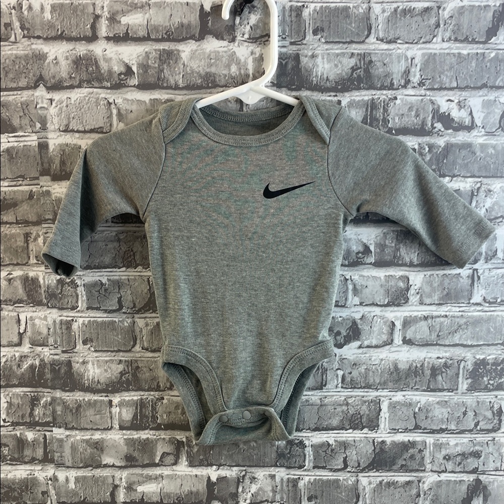 Nike Gray Long Sleeve Baby‎ onesie